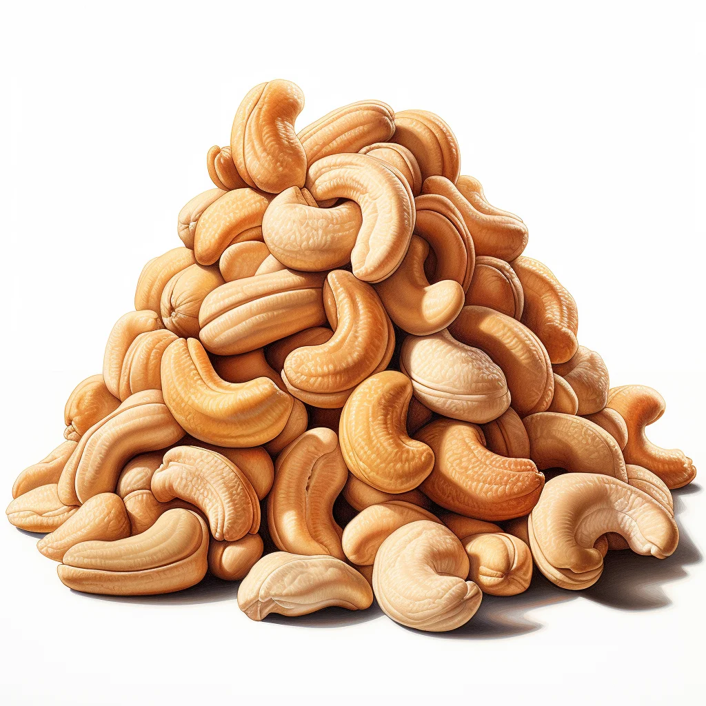 cashew pile cashews painting illustration