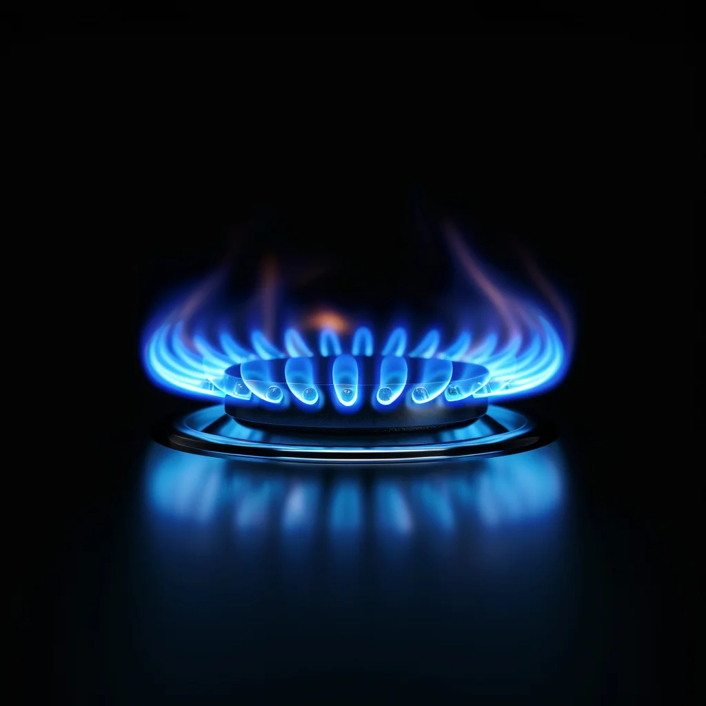 blue flame gas stove ring photography