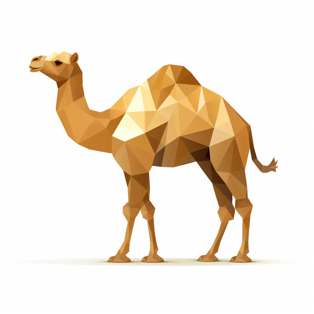 camel geometric figure brown triangle illustration vector