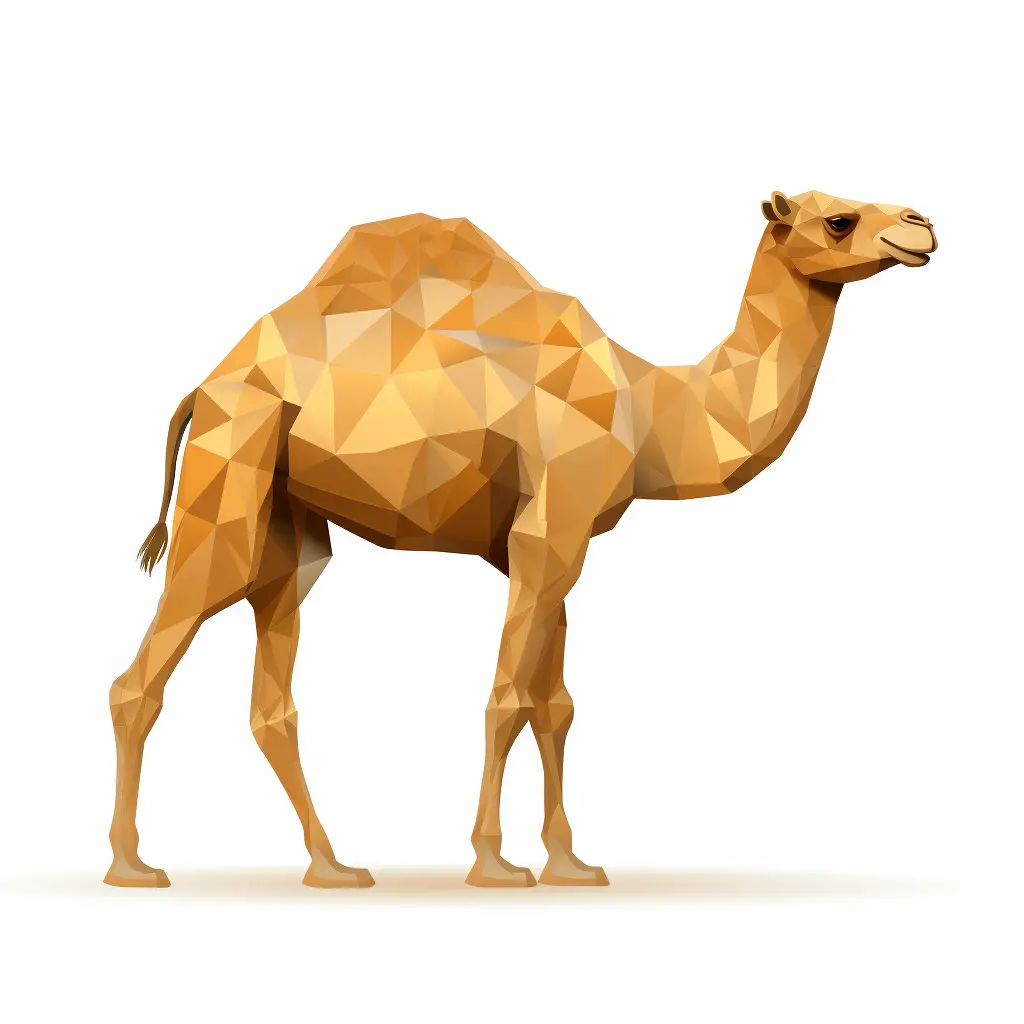 camel geometric figure brown triangle illustration vector