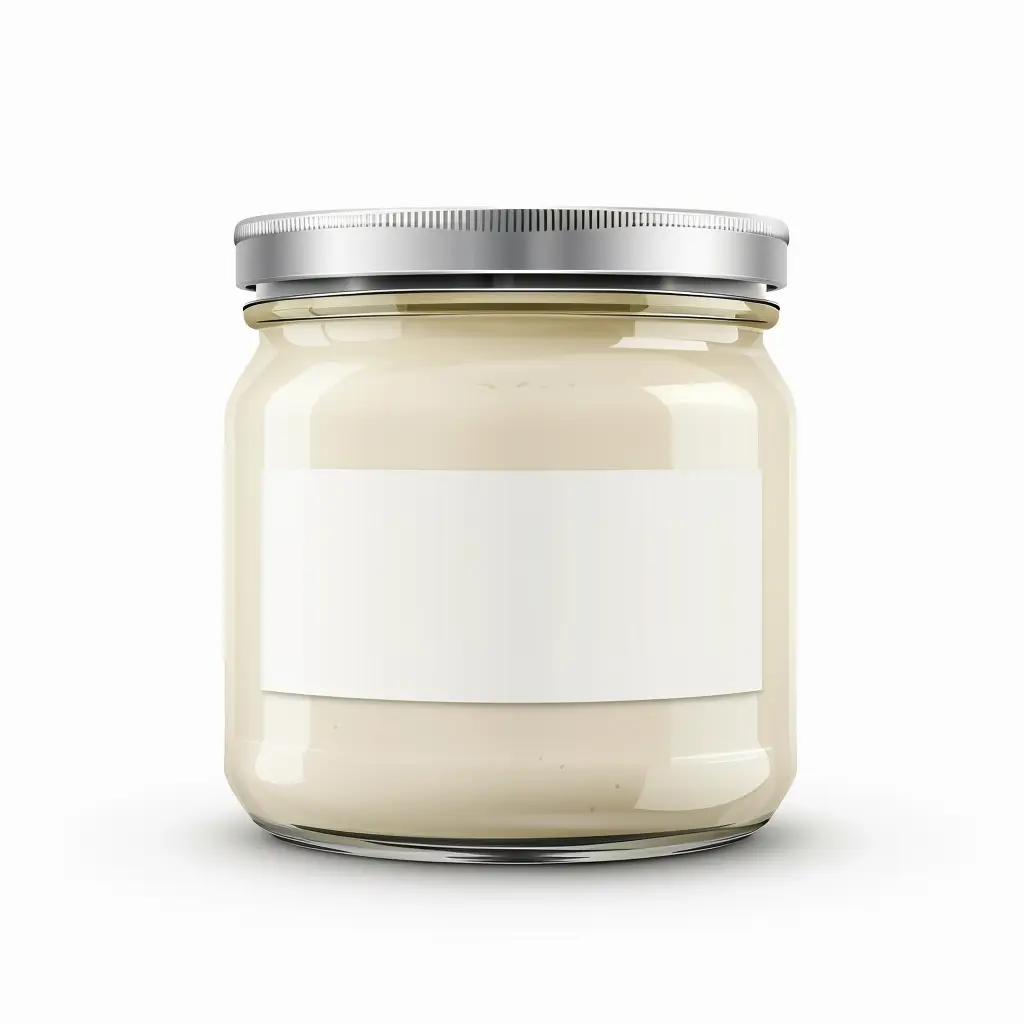mayonnaise glass jar photography mockup label
