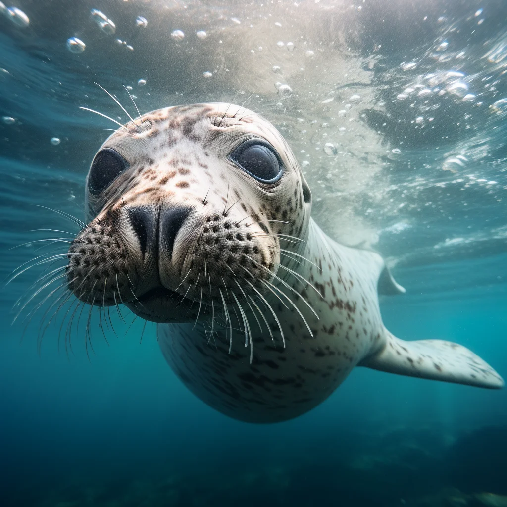 seal underwater light sea swim diving photography