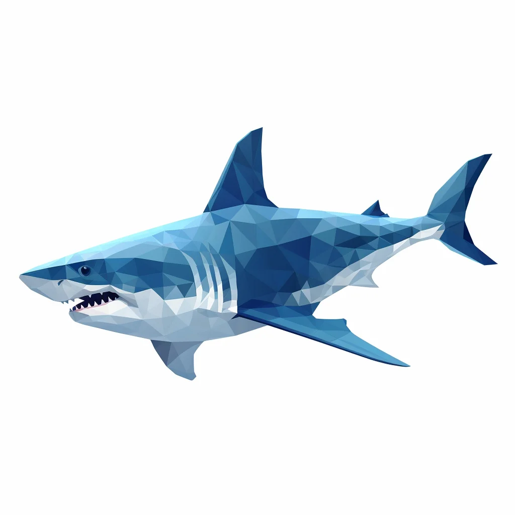 shark geometric figure grey triangle illustration vector