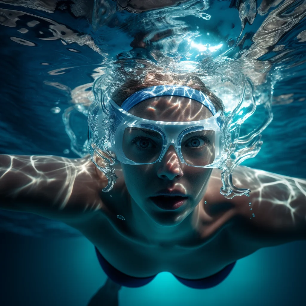 swimmer natator sea light underwater diving swim photography
