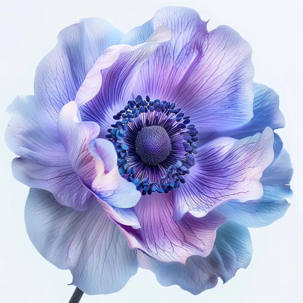 anemone blue purple violet flower photography