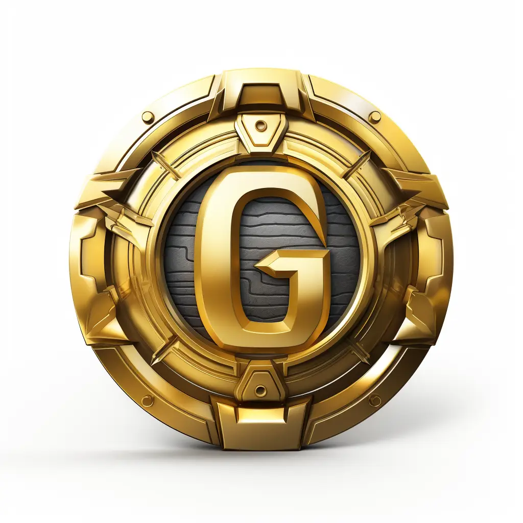 badge logo G letter gold golden coin