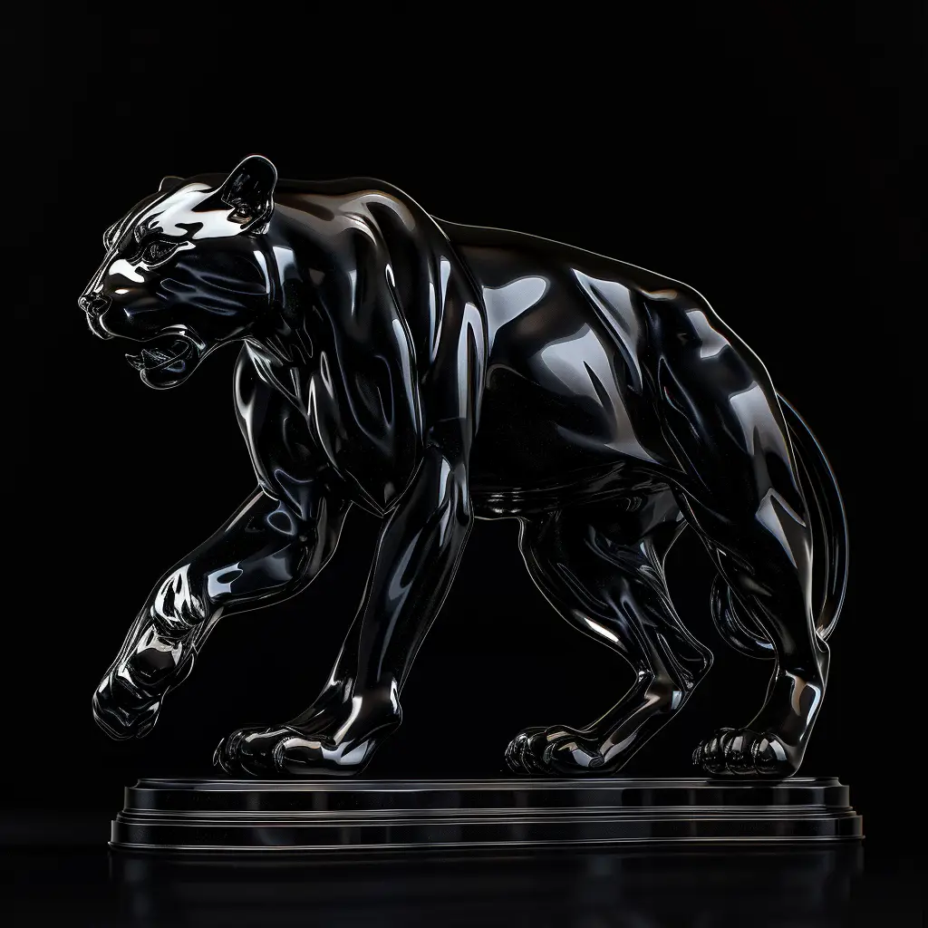 black panther art statue 3D