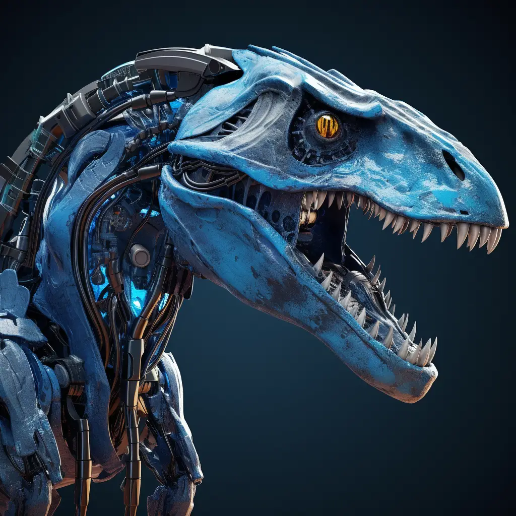 tyrannosaurus dinosaur robot head anatomy science fiction 3D technology