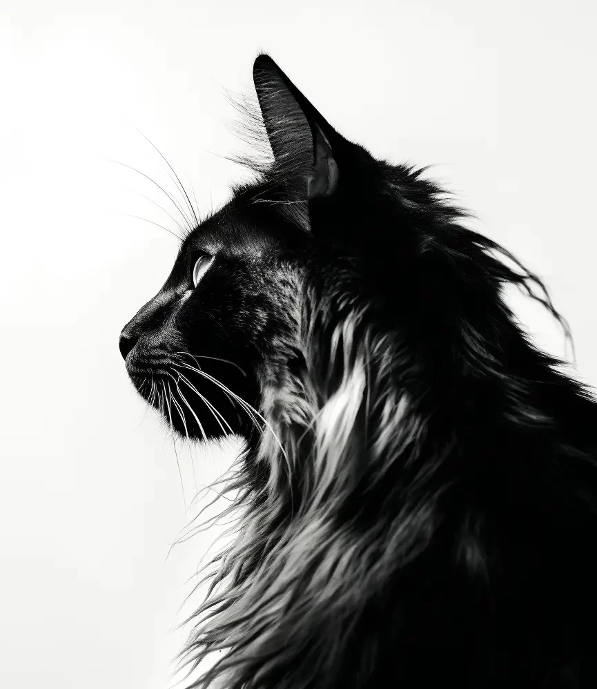 black cat photography head face silhouette