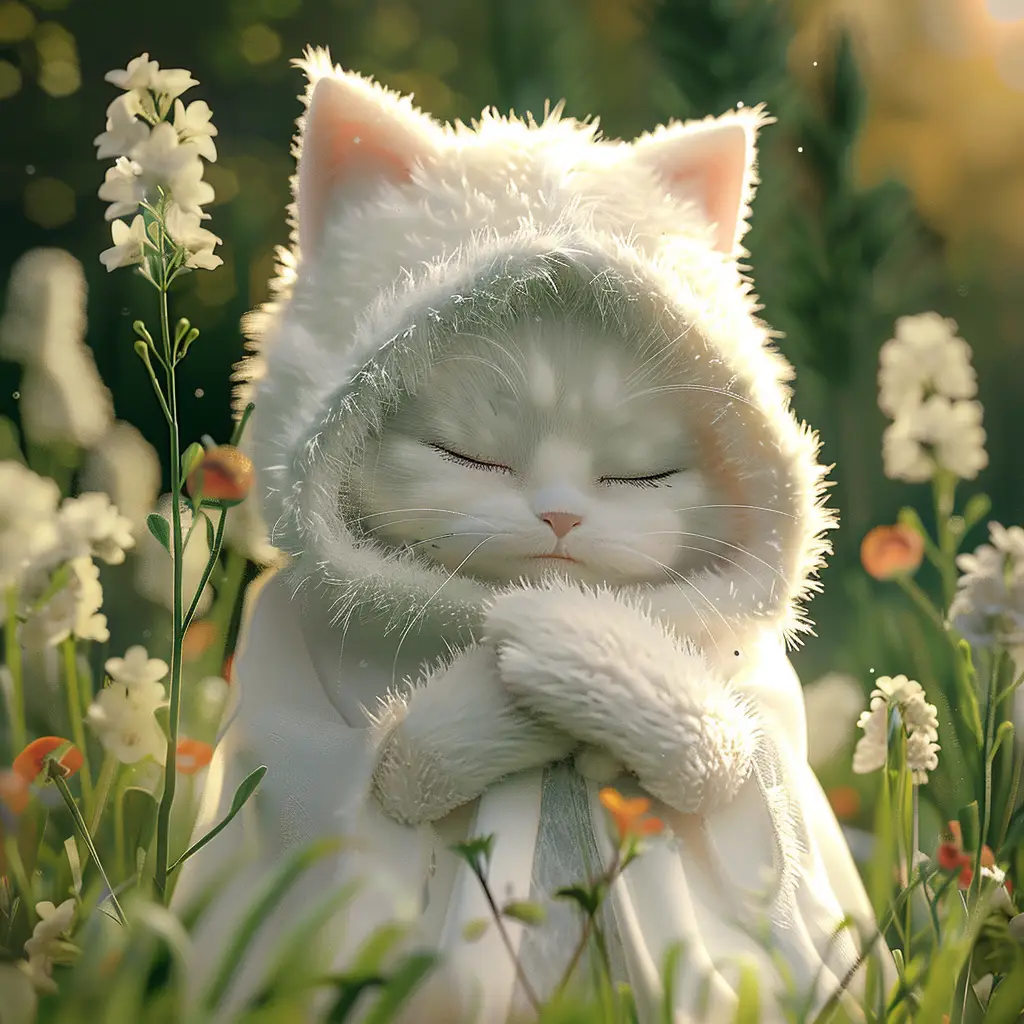 cat baby sleep cute cartoon animation 3D