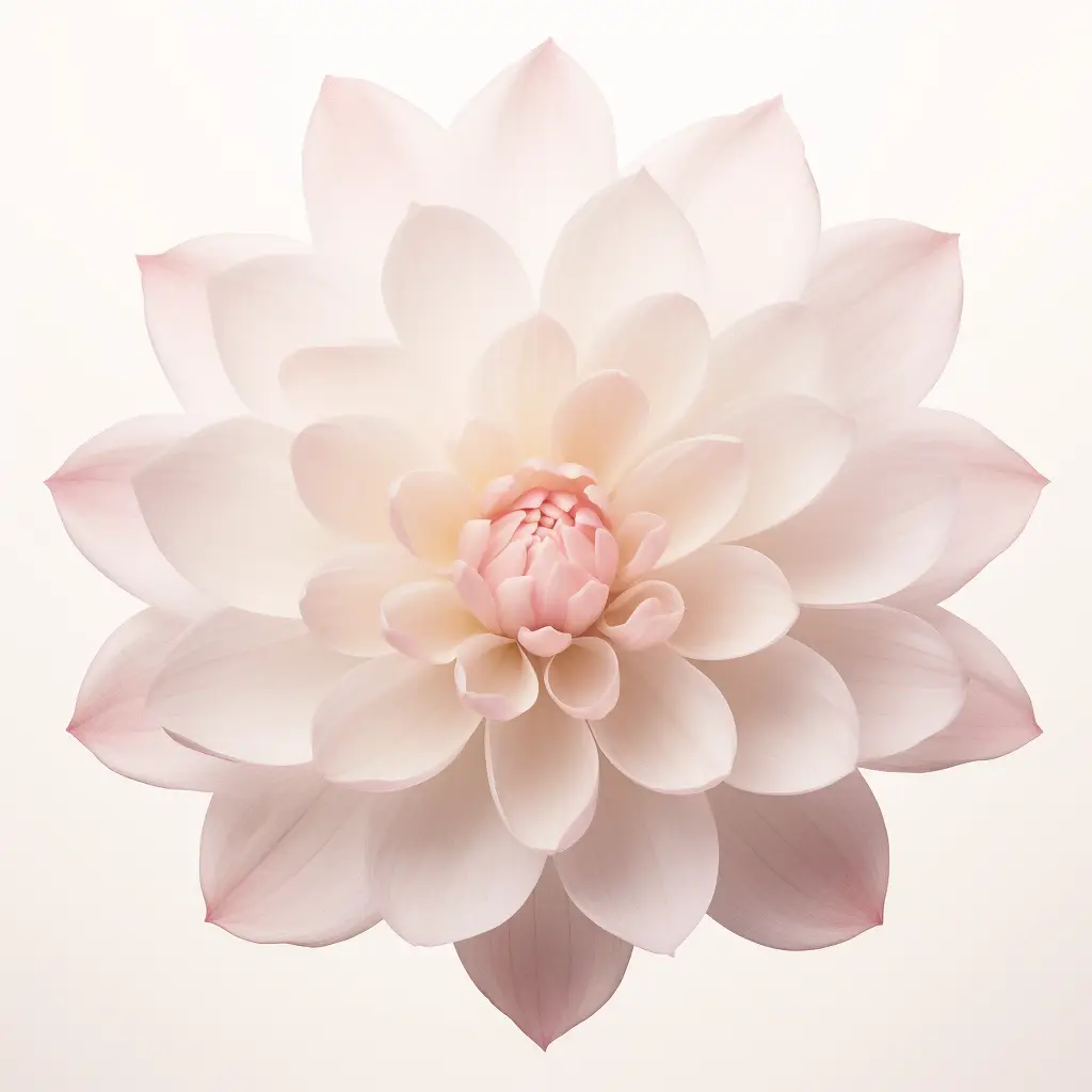 flower pink white lotus petal round circle illustration
