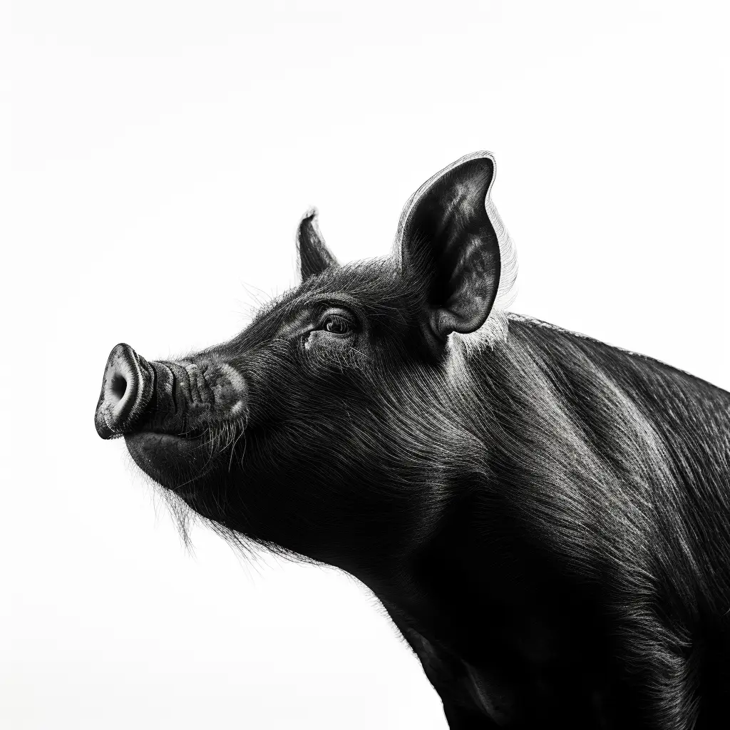 pig black face head silhouette photography