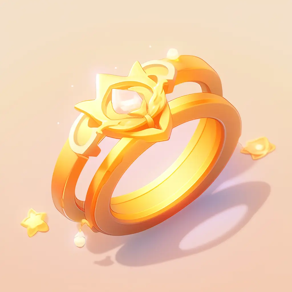 ring icon 3D game UI gold golden