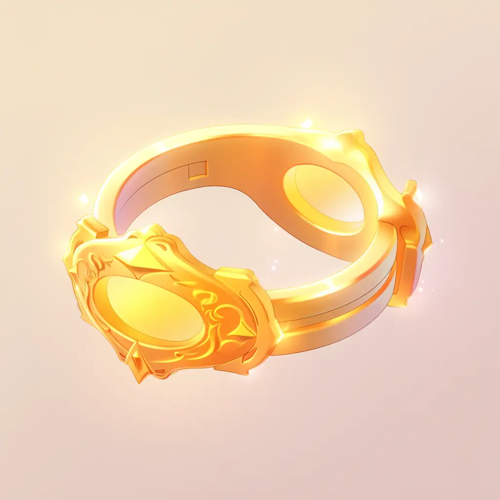 ring icon 3D game golden gold UI