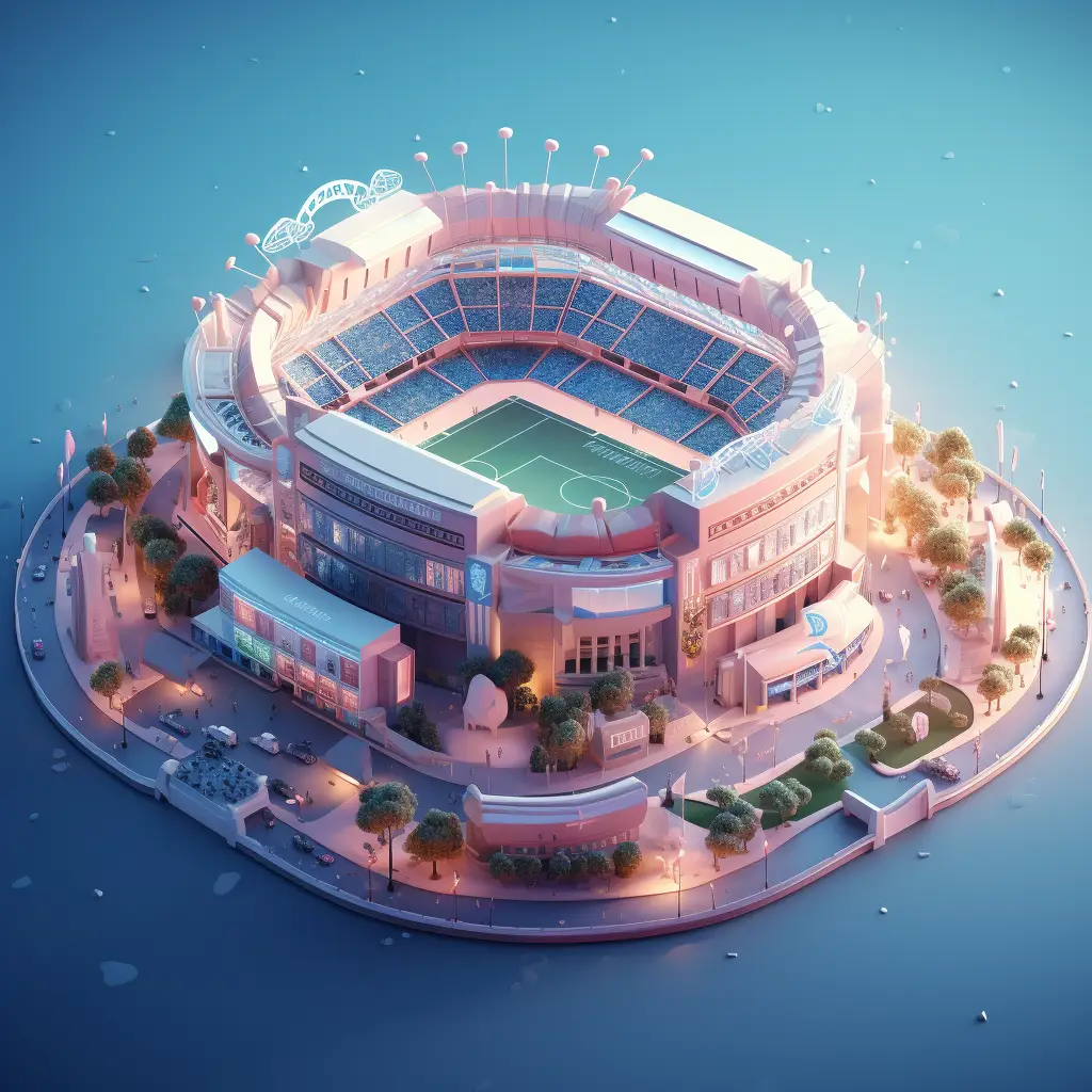 stadium city scene C4D 3D model