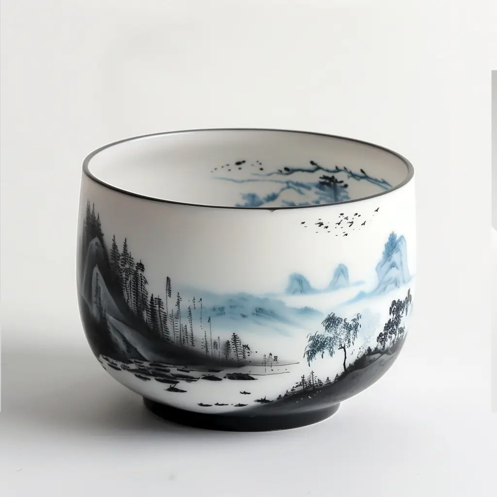 traditional Chinese painting teacup photography cup