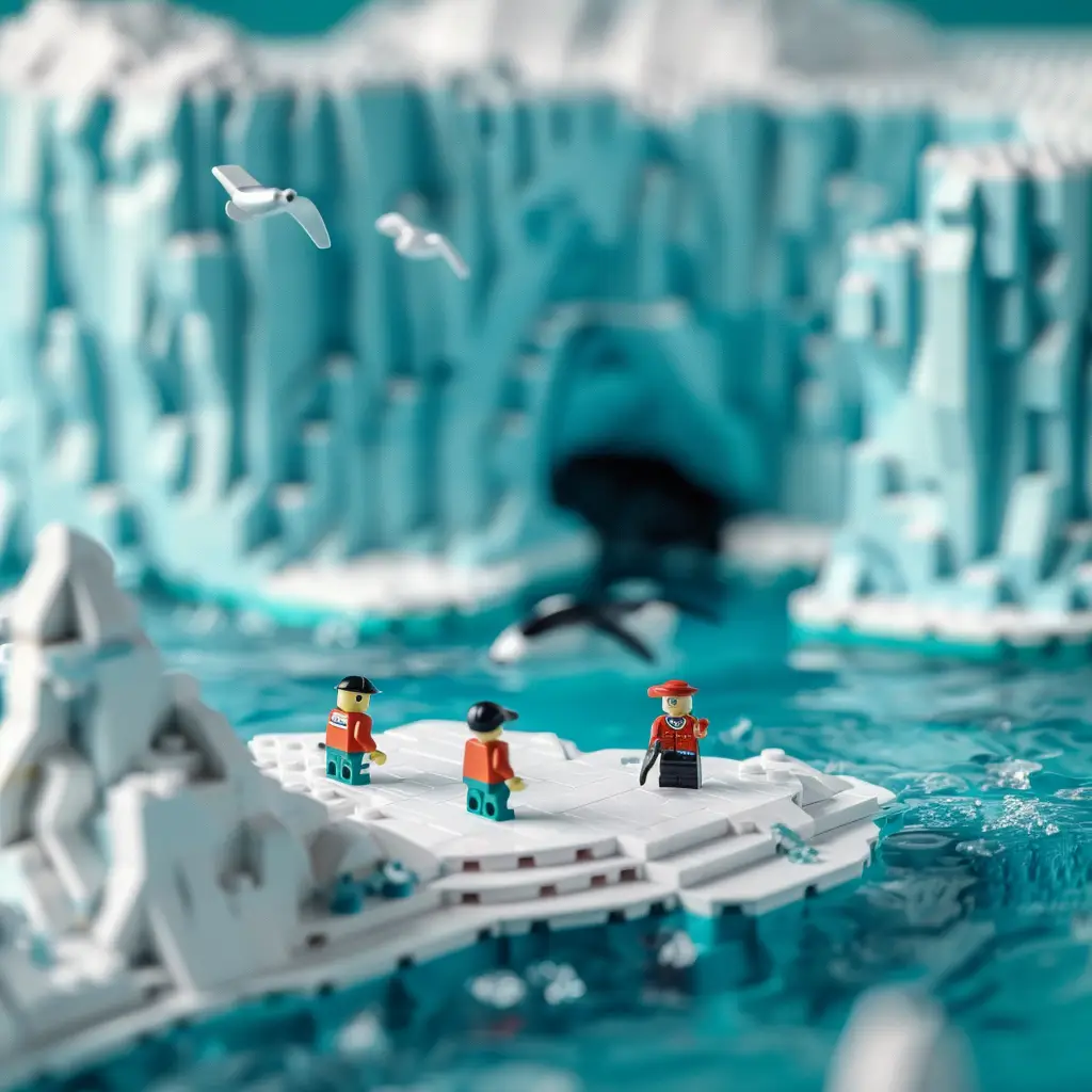 glacier Antarctica lego 3D scene model