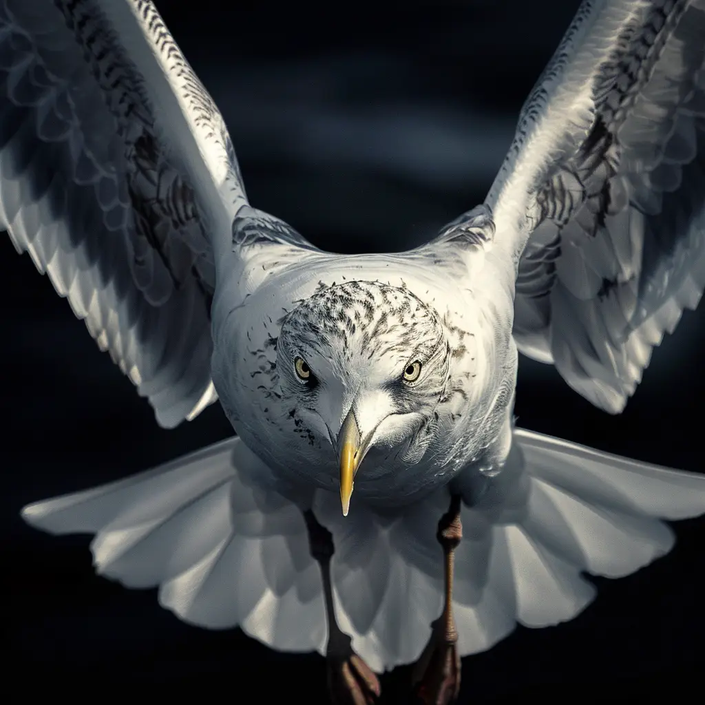 seagull gull flying fly sky hunt photography