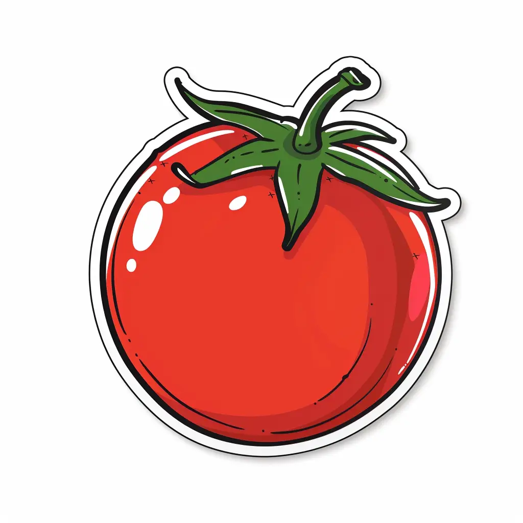 tomato sticker vector cute line cartoon