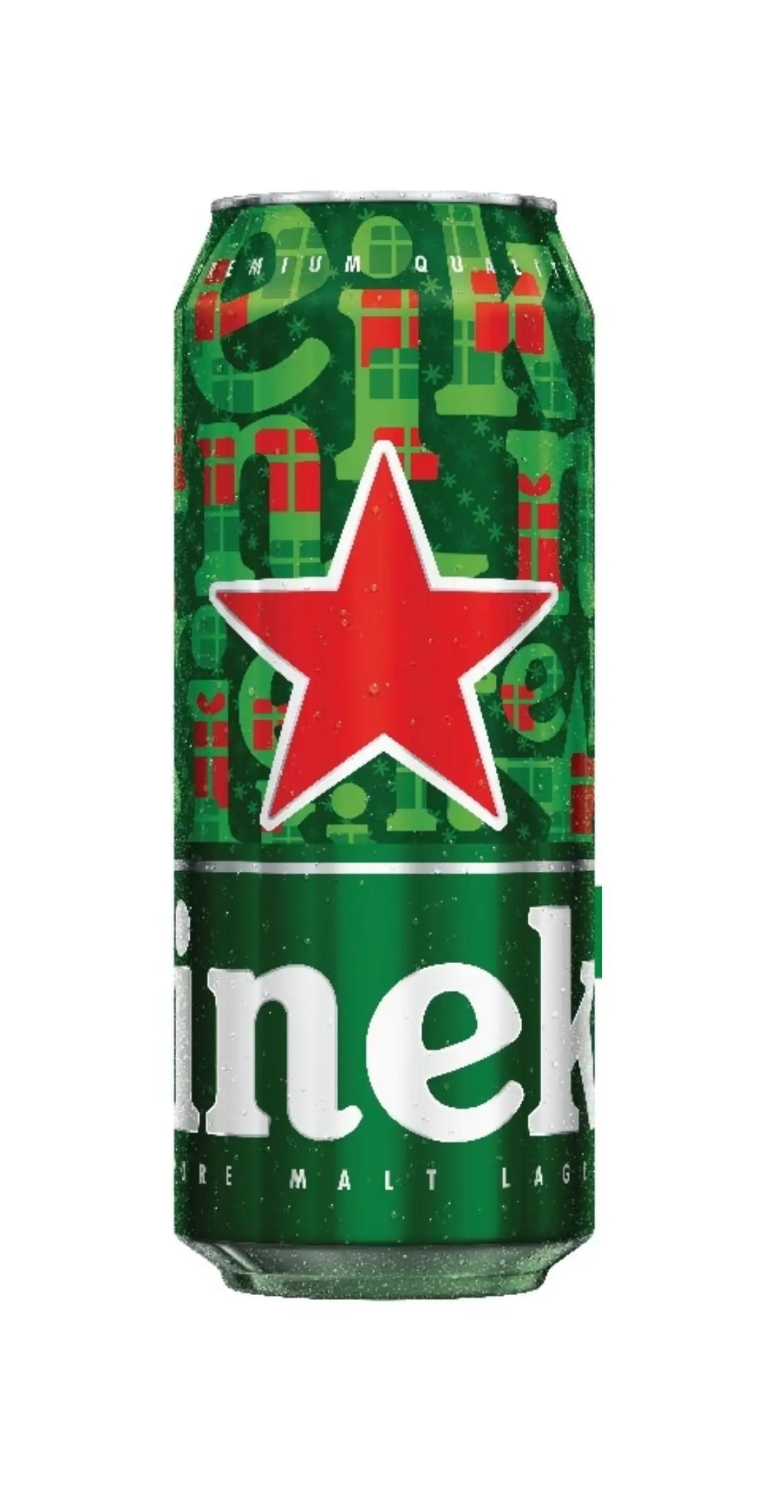 Heineken Christmas Lager Beer Can Packaging