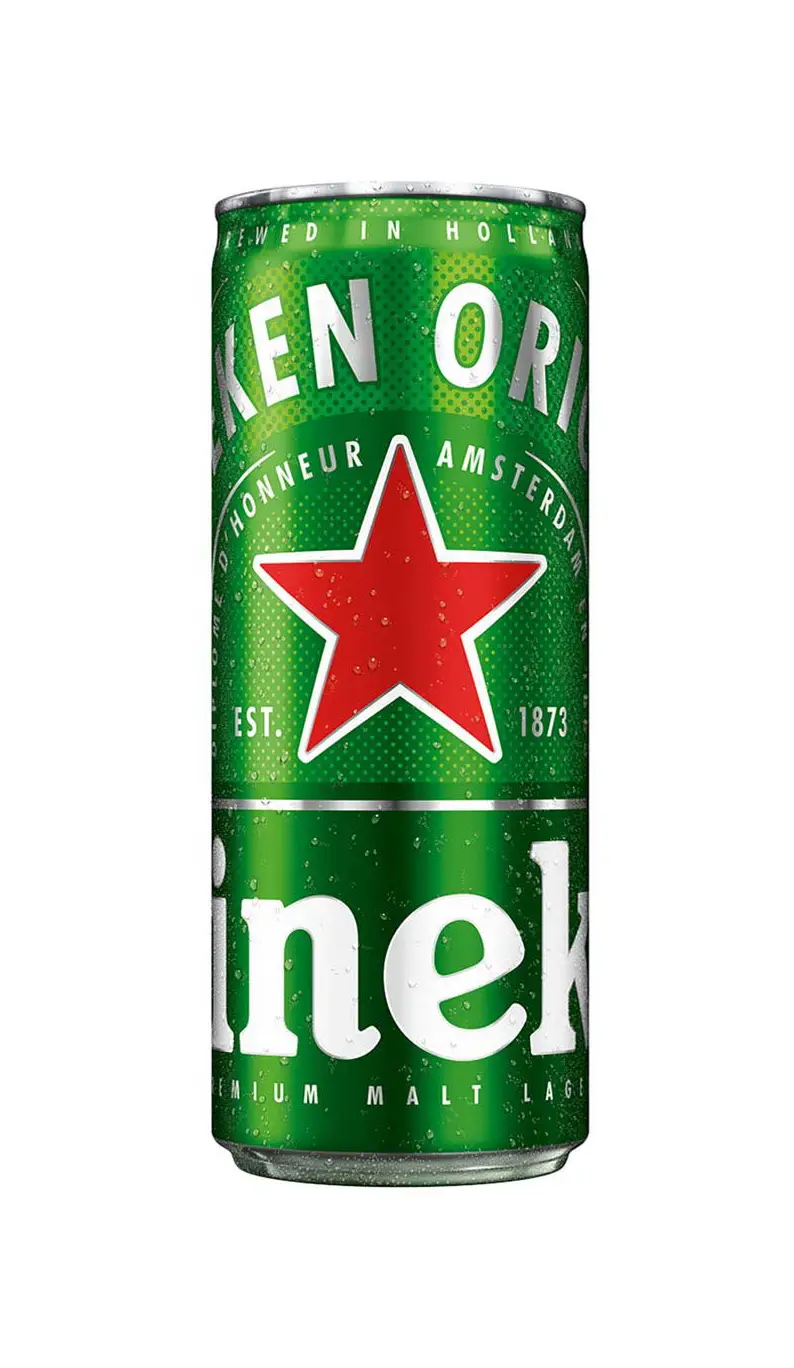 Heineken Lager Beer Can Front View Packaging