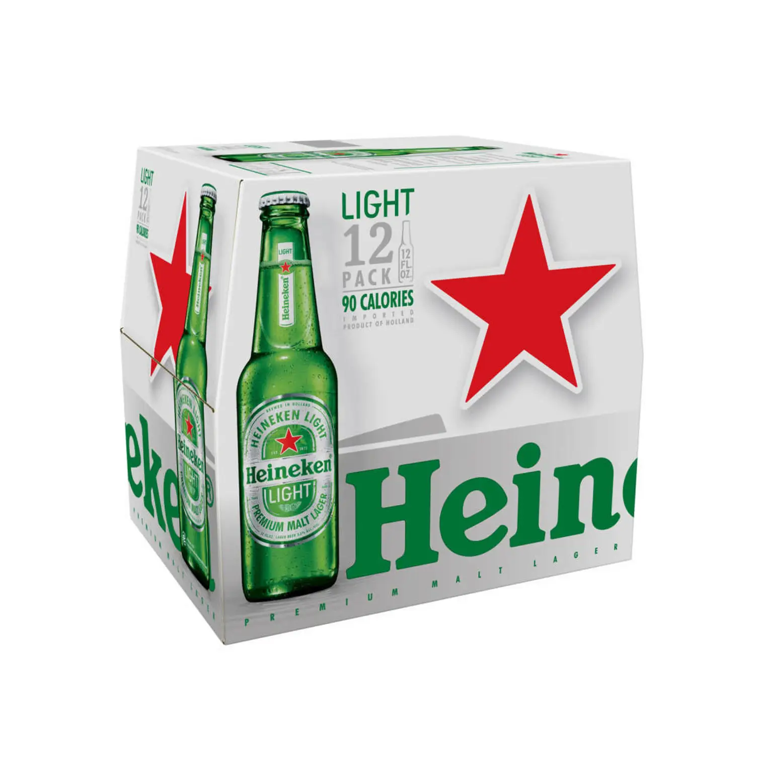 Heineken Light Lager Beer 12 Pack Packaging