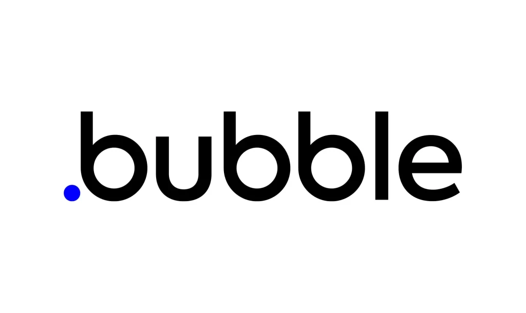 bubble logo wordmark vector