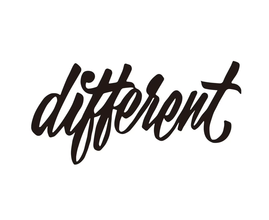 different typography