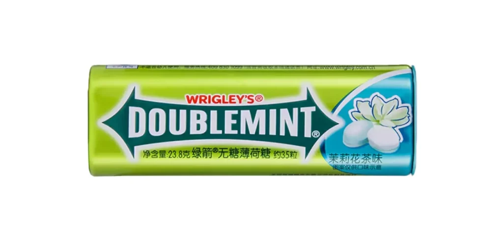 Doublemint sugarfree intense mint blue candy honey flavour