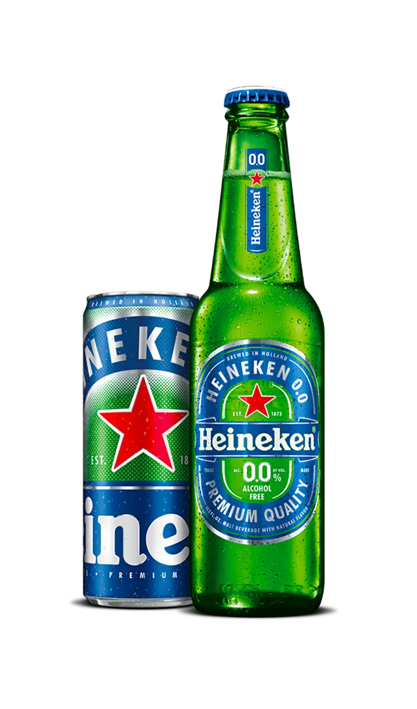 Heineken 0.0 Alcohol Free Beer Bottle Can Packaging