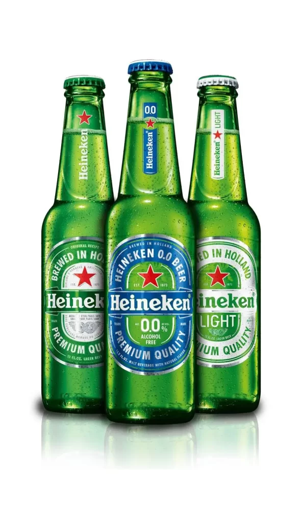 Heineken bottle beer light