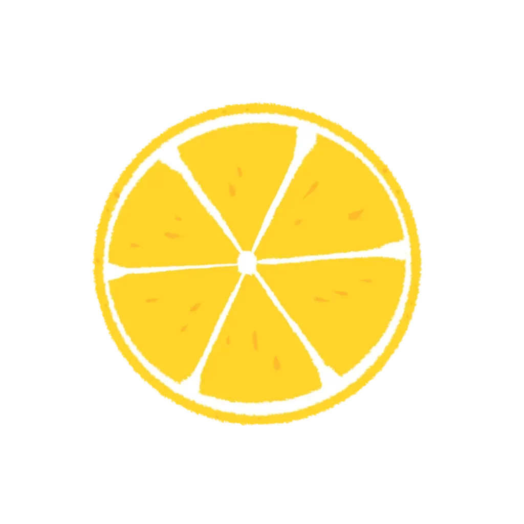 illustration lemon fresh cut drawing
