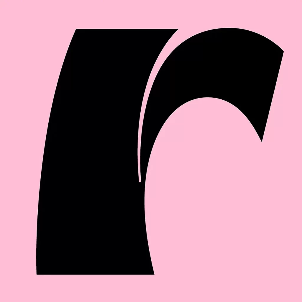 letter R icon abstract