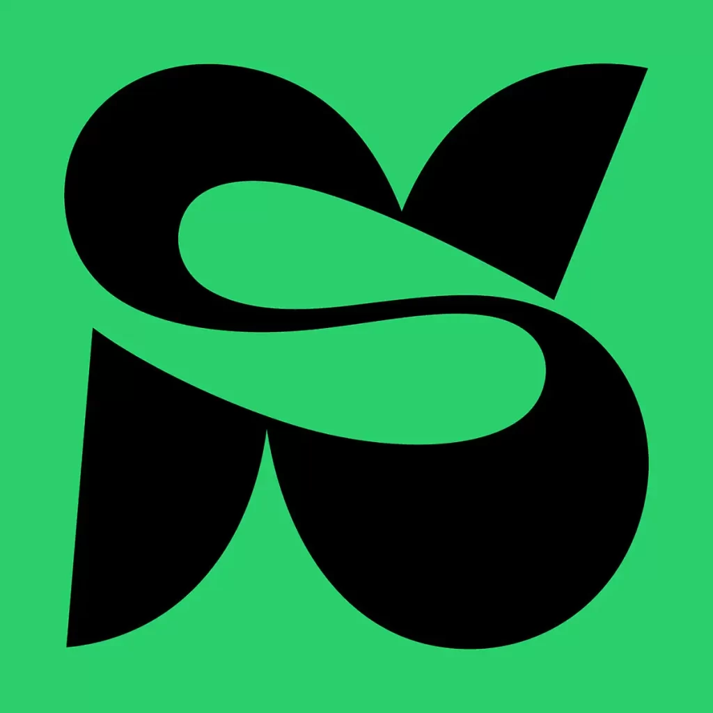 letter S icon abstract