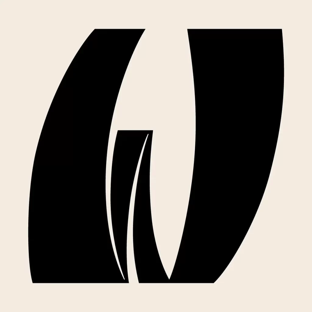 letter W icon abstract
