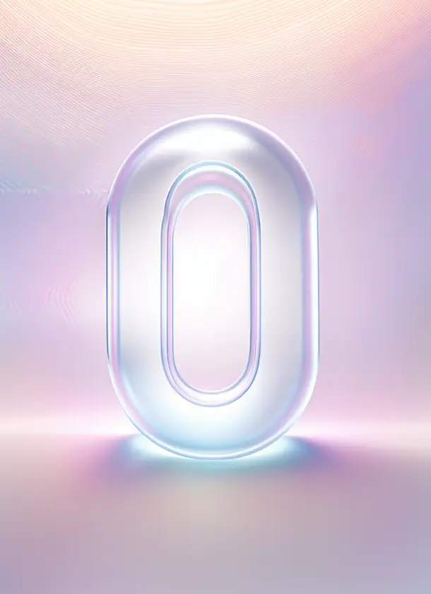 number 0 3D zero