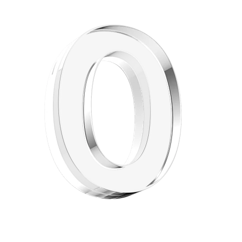 number 0 3D zero