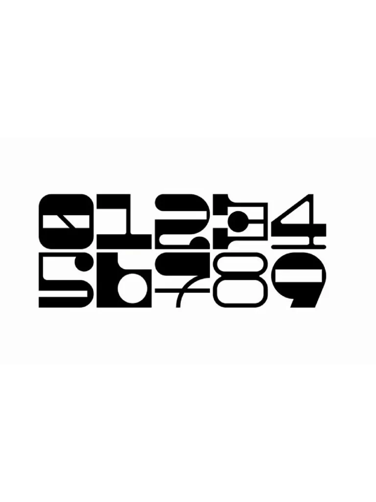 number Typography 0123456789