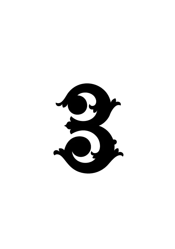 Number 3 three