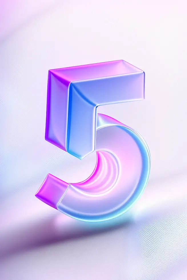 number 3D 5 five