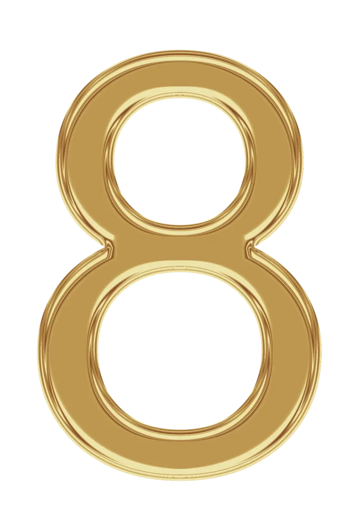 number 8 gold