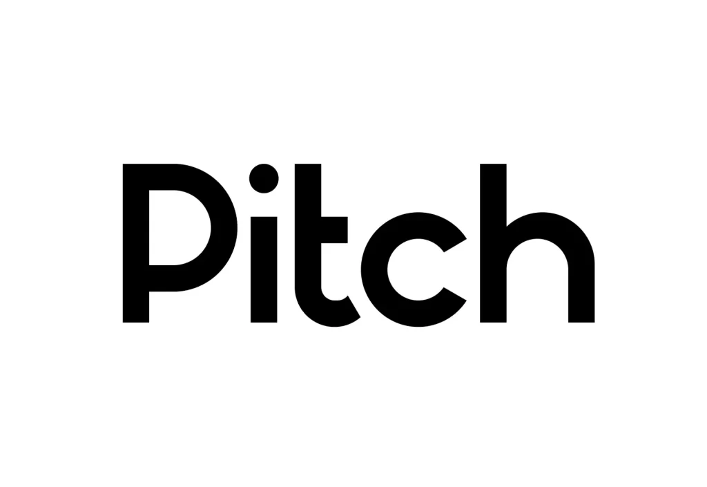 pitch logo wordmark vector