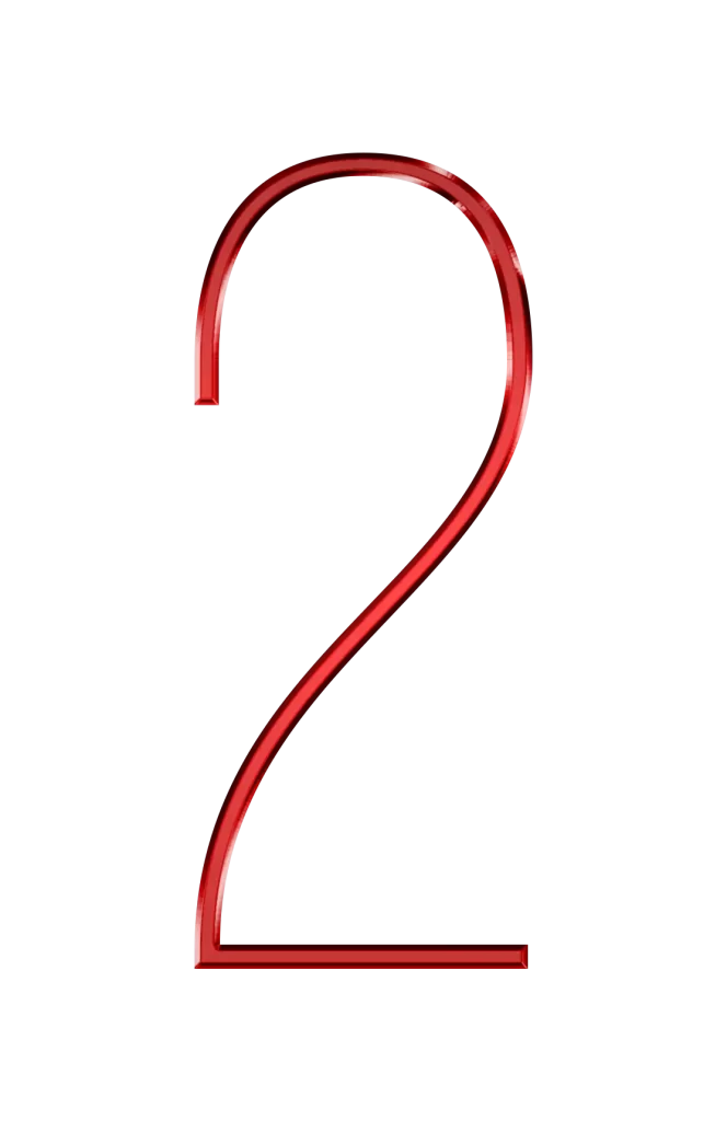 red number 2 thin