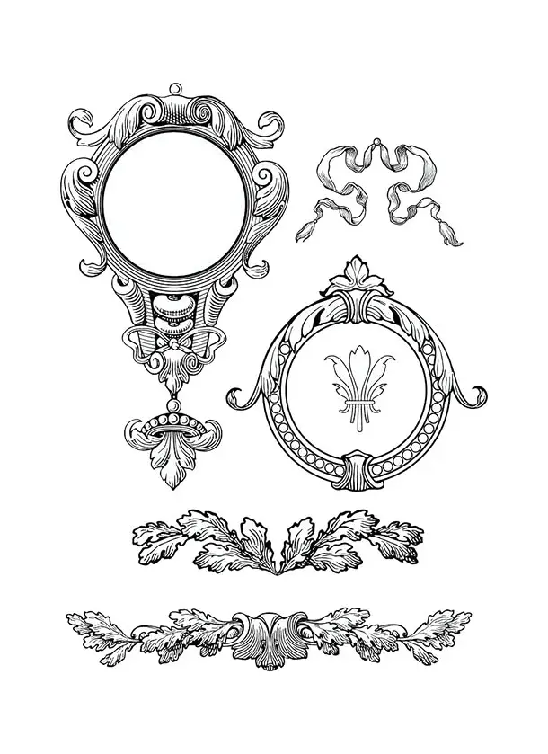 retro classical pattern
