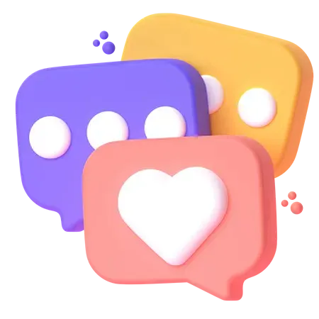 speak dialog message 3D C4D illustration