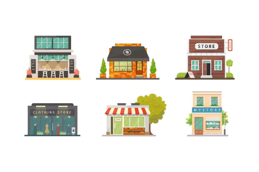 store facade vector illustration