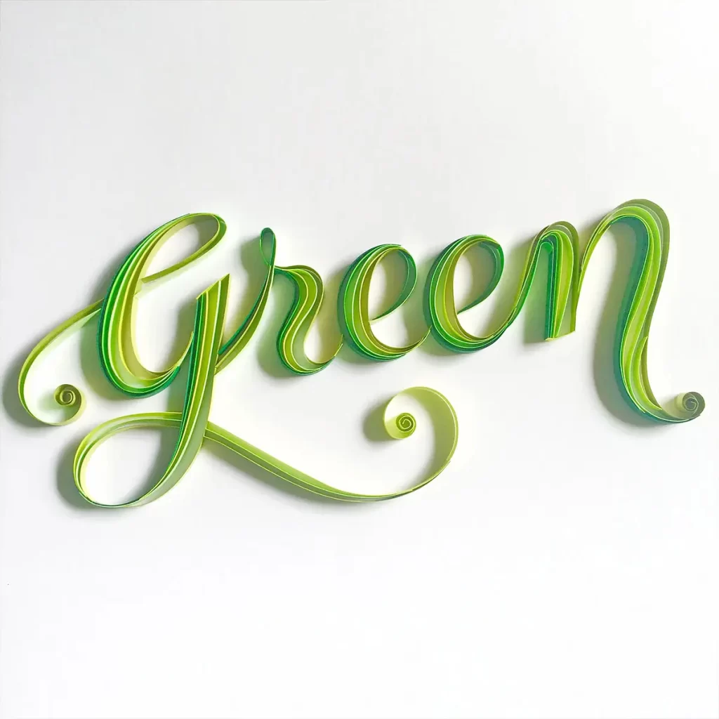 typography green