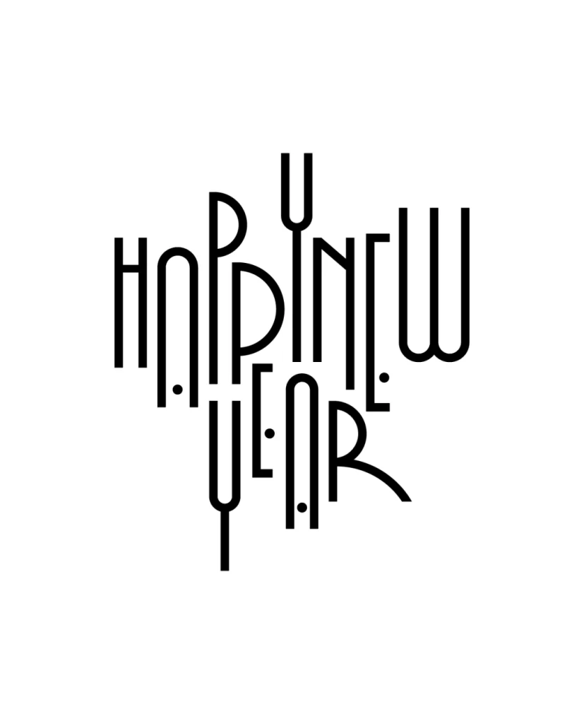 typography happy new year
