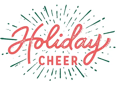 typography holiday cheer