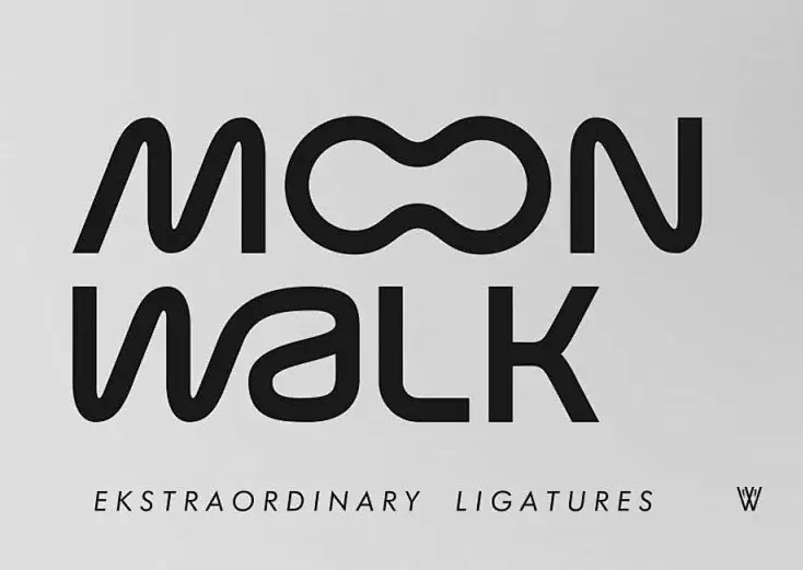 typography moon walk